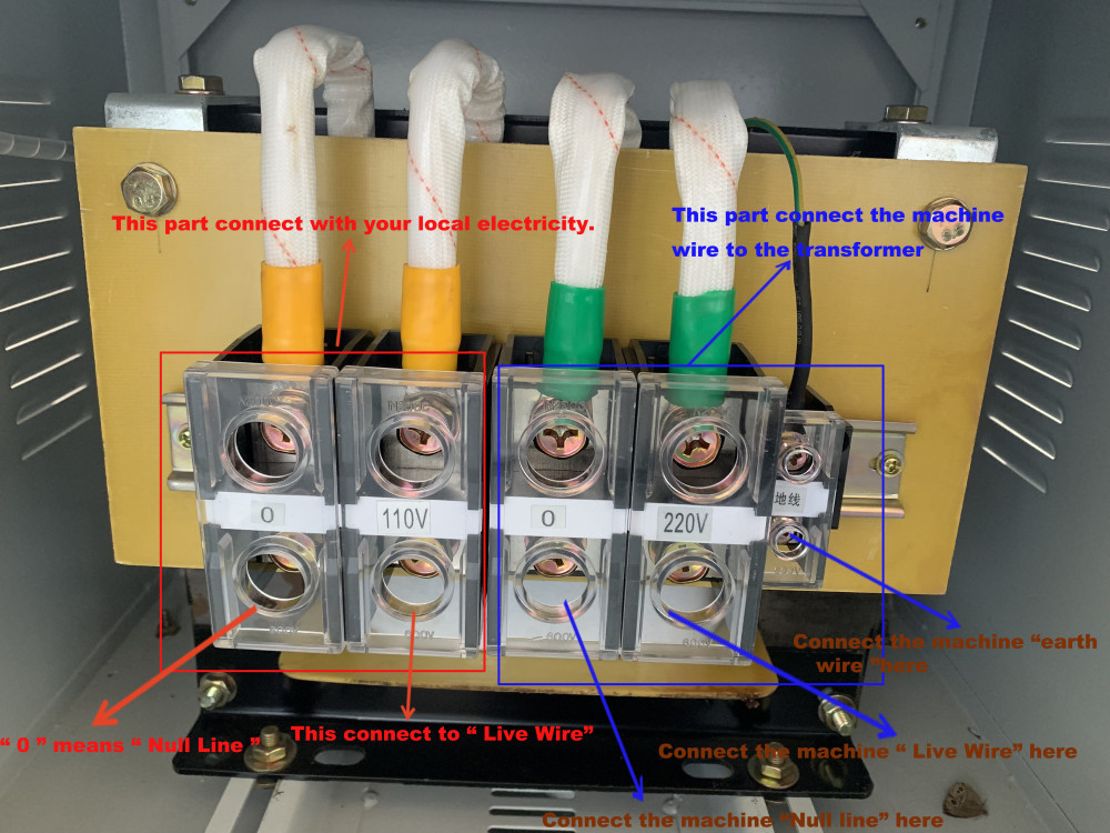 변압기에 배선하는 방법에 대한 간단한 그림 지시