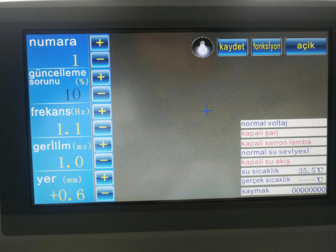 보석 용접 기계를위한 터키 언어 시스템