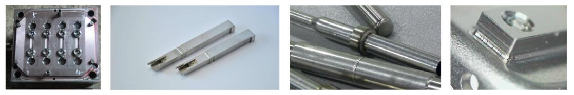 금형 용접 기계에 의해 용접 된 금형 샘플